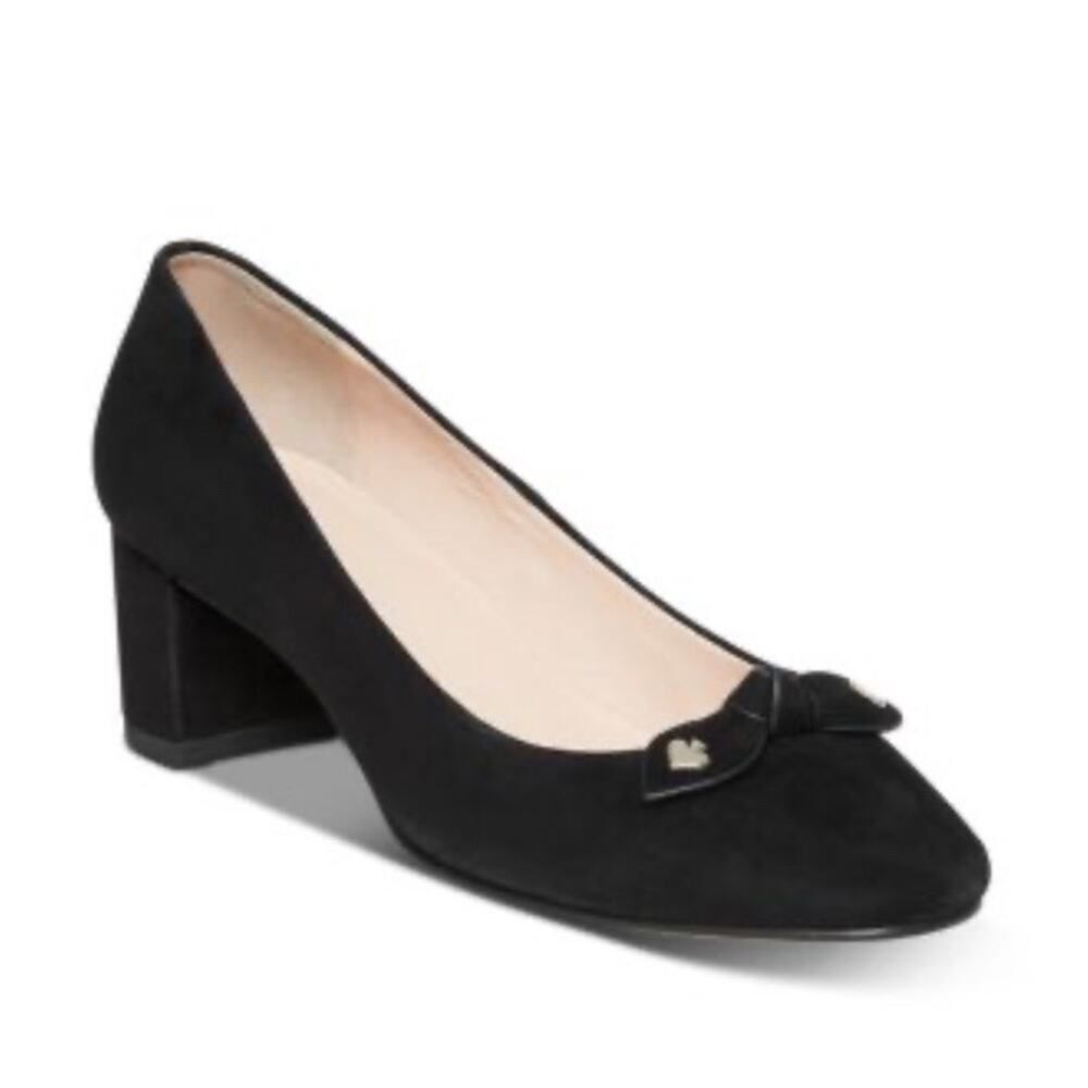 Kate Spade New York Black Benice Pumps Women's Size 7.5 M Black Block Heel Shoes